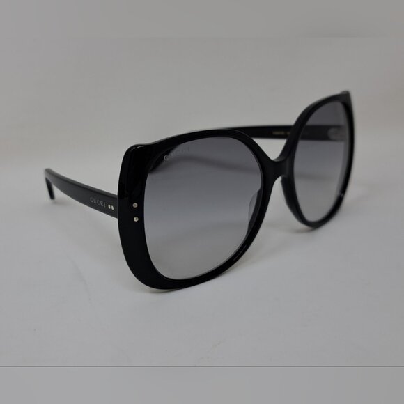 Gucci Nero Sunglasses Oversized Square Frame Black Gray GG0472SA 001 56-17-145 - Picture 13 of 15